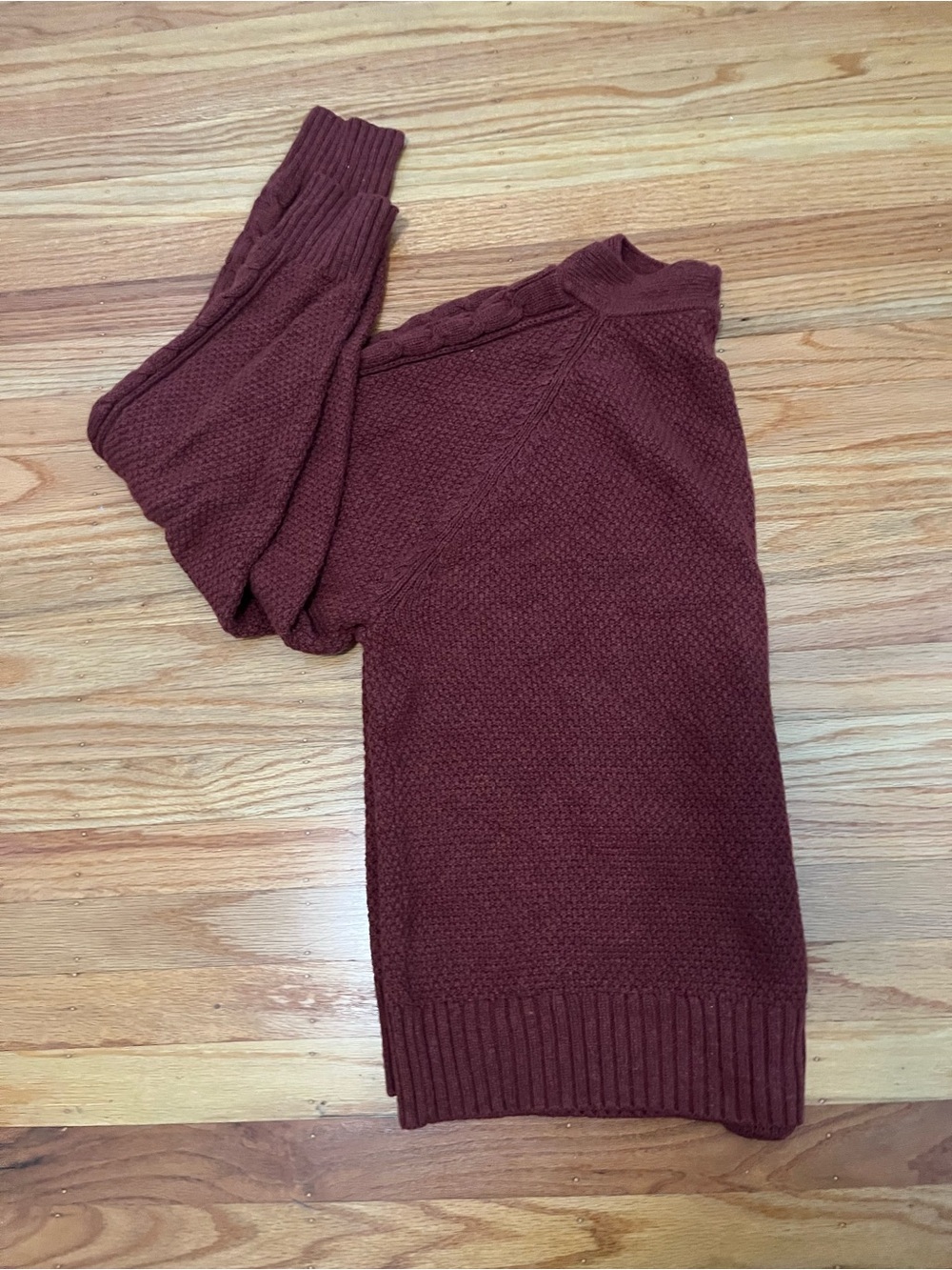 GAP Women's Cable Knit Cardigan Sweater - Deep rust - Picture 4 of 4